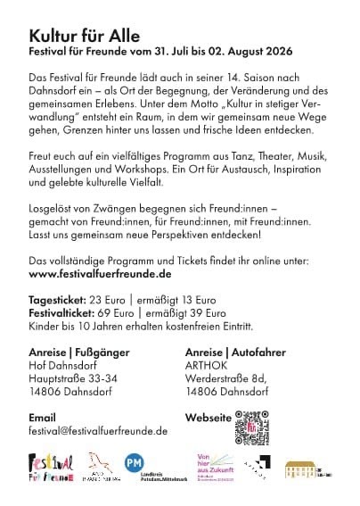 Festival für Freunde 2026 – Info & Tickets