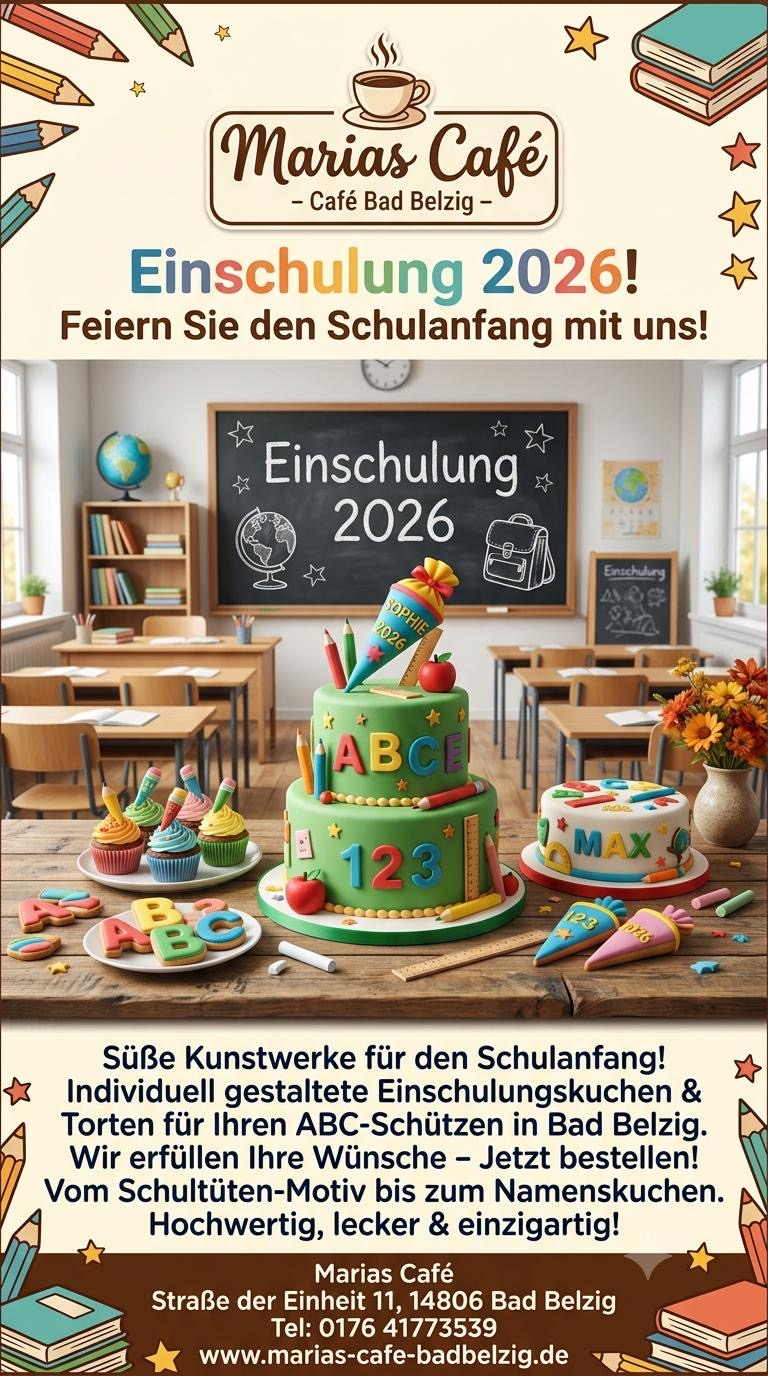 Einschulungstorten 2026 bei Maria's Café