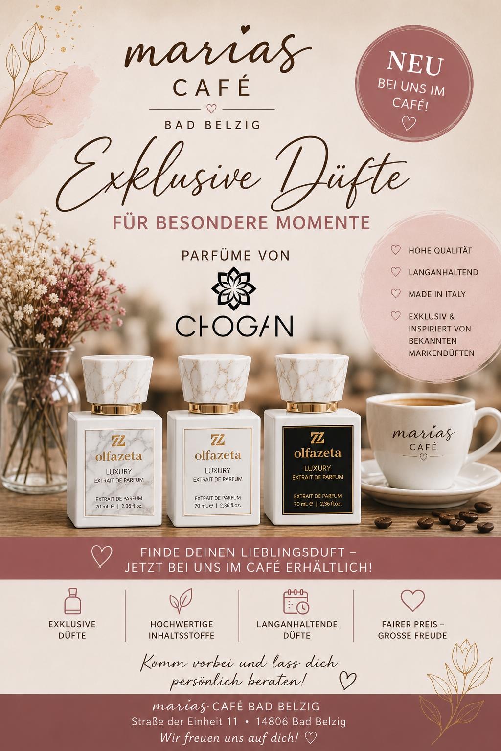 Exklusive Chogan Parfüme bei Maria's Café Bad Belzig